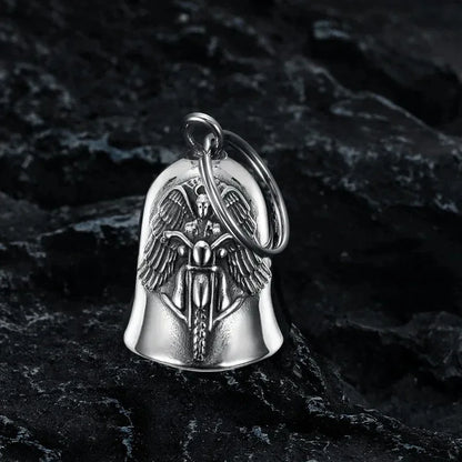 Motorcycle Angel Wings Bell Pendant