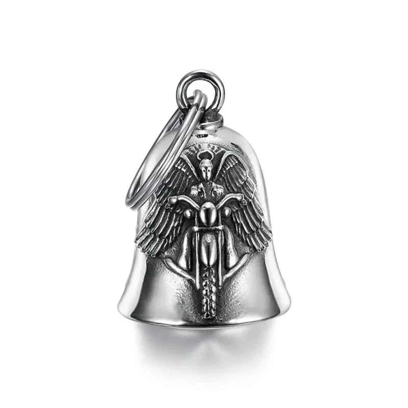 Motorcycle Angel Wings Bell Pendant