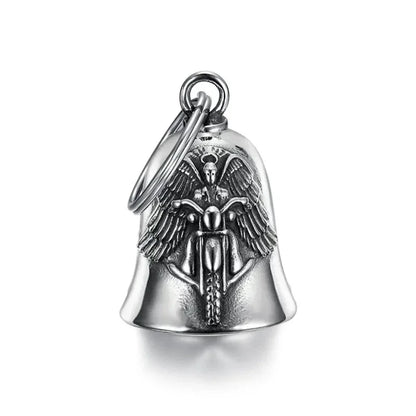 Motorcycle Angel Wings Bell Pendant