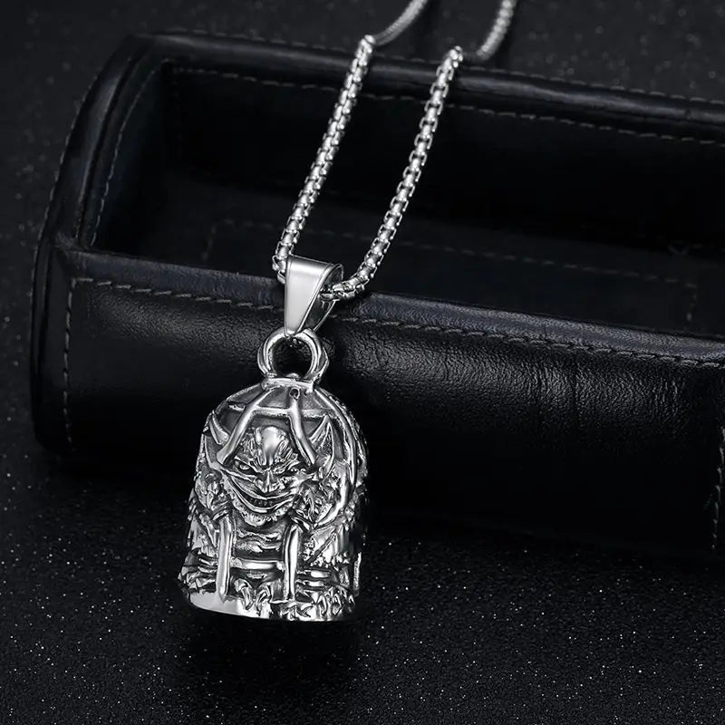 Motorcycle Devil Cage Bell Pendant