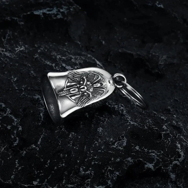 Motorcycle Angel Wings Bell Pendant