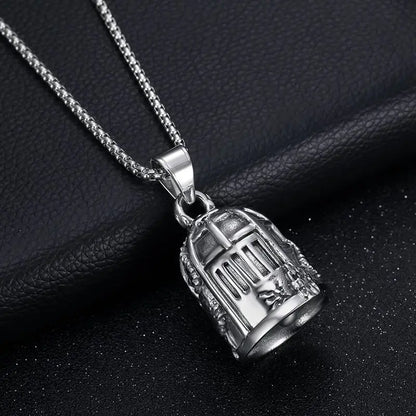 Motorcycle Devil Cage Bell Pendant