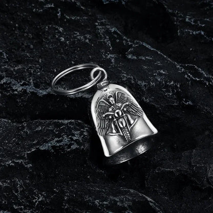 Motorcycle Angel Wings Bell Pendant